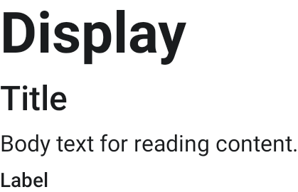 Typography components